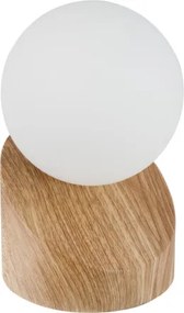 Globo 50300146 Asztali lámpa, fém fa megjelenésű, fehér üveg, kábel PVC fehér, érintés be/ki kapcsoló, ø: 100mm, M: 160mm, izzóval: 1x G9 LED 3W 230V, 330lm forrás, 275lm kimenet, 3000K