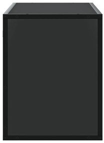 fekete szerelt fa és fém TV-szekrény 100x31x39,5 cm