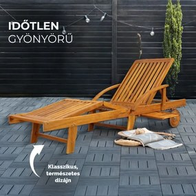 TAMI SUN kerti nyugágy, 195,5x69x85cm, természetes barna Jurhan