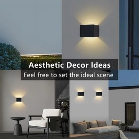 Brilagi - LED kültéri fali lámpatest DONNANI LED/5W/230V 10 cm fekete IP44