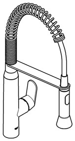 GROHE 31379000 - K7 G12” mosogató csaptelep, fényes króm