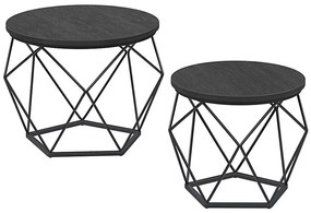 2 db-os TALIA dohányzóasztal szett, fekete