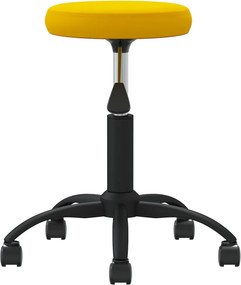 vidaXL mustársárga bársony forgó irodaszék