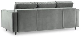 Santo világosszürke kinyitható bársonykanapé - Milo Casa