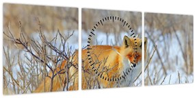 Kép - Róka (órával) (90x30 cm)