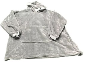 Ujjakkal és kapucnival ellátott takaró - Huggle Hoodie - szürke