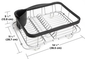 Fekete acél edényszárító 37x29 cm Sinkin – Umbra