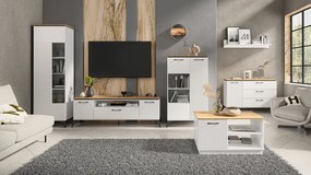 Fogas panel 80, fehér/evoke tölgy, VELIS