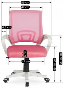 Irodai Forgószék Rózsaszín Színben. NATE