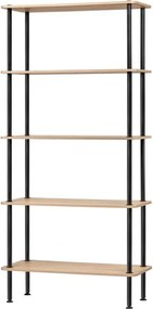 Natúr színű polcos állvány tölgyfa dekorral 80x163x35 cm Teidi – noo.ma