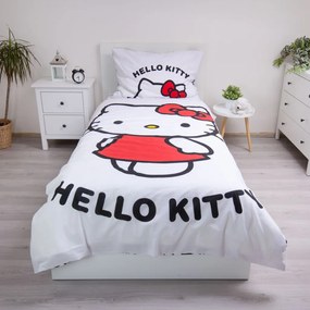 Hello Kitty White ágyneműhuzat 135×200cm, 80×80 cm