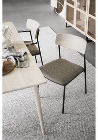 Bézs-natúr színű étkezőszék szett 2 db-os Maymont – Rowico