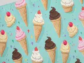 Összecsukható strandnyugágy SAND ICE CREAM, színes kivitel