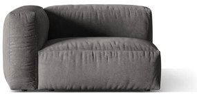 Szürke bársony kanapé modul (bal oldali) Martina – Micadoni