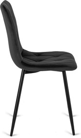 Fekete bársony szék ROBIN
