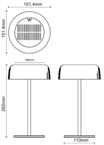 Zuma Line DT33111-LED solar lámpa BLUET LED/2,5W/2000mAh IP44 fekete