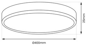 LED mennyezeti lámpa MAQ LED/32W/230V 3000/4000/6500K IP40 fekete