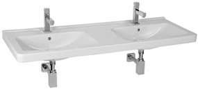 Jika Cubito dupla mosdó 130x48,5 cm fehér színben fényes felülettel két nyílás a csaptelep számára 1442.0.000.104.1