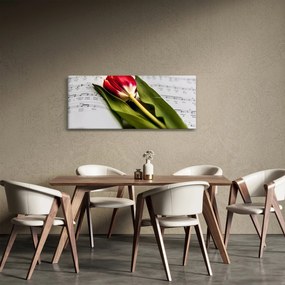 Egy vörös tulipán képe (120x50 cm)