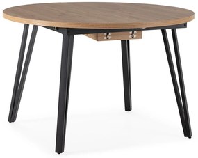 Natúr színű kerek bővíthető étkezőasztal ø 120 cm Cleo – Marckeric