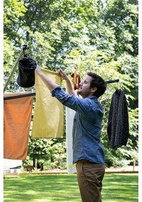 Antracitszürke kerti ruhaszárító 50 m Lift-O-Matic – Brabantia