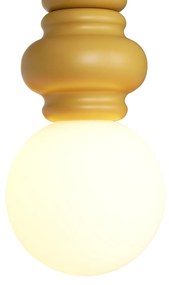 Retro függőlámpa mustár sárga matt üveggel - Fedde