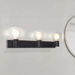 Fürdőszobai fali lámpa POLA 3xG9/5W/230V IP44 fekete/átlátszó