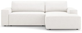 Fehér buklé kinyitható sarokkanapé (jobb oldali) Jodie – Micadoni Home