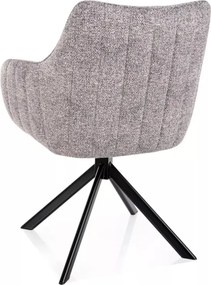 Azalia Leo étkezőszék világosszürke forgatható üléssel