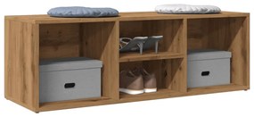 kézműves tölgy színű szerelt fa cipőtároló pad 105 x 35 x 35 cm