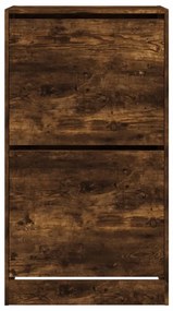 füstös tölgy cipőszekrény 2 kihajtható fiókkal 60x42x108 cm
