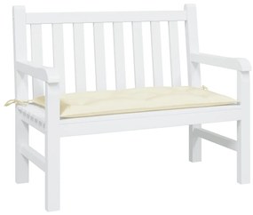 krémfehér oxford szövet kerti padpárna 110 x 50 x 7 cm