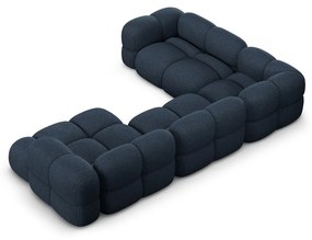 Sötétkék sarokkanapé (bal oldali-U alakú) Loretto – Cosmopolitan Design