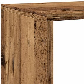 4 szintes antik színű elválasztó könyvespolc 143,5x29x143,5 cm