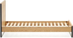 Natúr színű egyszemélyes ágy ágyráccsal 90x190 cm Taiana – Kave Home