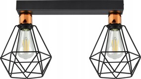 Függő lámpa Csillár Plafon Gyémánt Réz Led