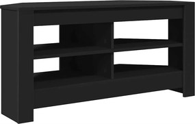 vidaXL SarokTVSzekrény Fekete 102 x 40,5 x 45 cm Faanyag