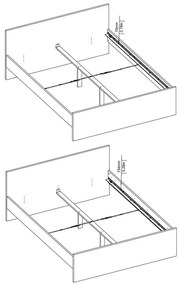 Fehér franciaágy 160x200 cm Naia – Tvilum