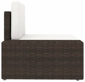 vidaXL 9 részes barna polyrattan kerti ülőgarnitúra párnákkal