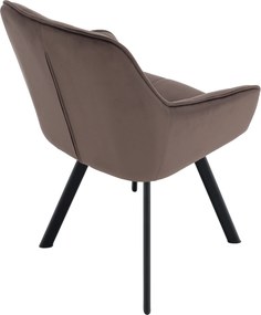 Design fotel, szürkésbarna Velvet/fekete, PETIN