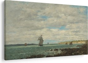 Kép - Eugène Boudin, Coast of Brittany, reprodukciók (90x60 cm)