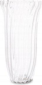 Váza Virágokhoz Üveg Dísz Elegáns Szobába Átlátszó 30,5 CM