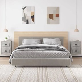 2 db betonszürke falra szerelhető éjjeliszekrény 41,5x36x53 cm