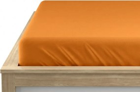 Jersey gumis lepedő lycrával, narancssárga, 90 x 200 cm