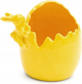 Húsvéti figura 15x12x14 sárga kerámia agyag tojás