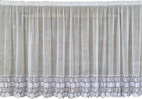 Készfüggöny 300x150,egyenes,fátyol,gipsz 30 cm Virág