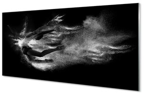 Üvegképek Nő balett füst szürke háttér 125x50 cm