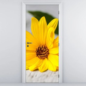 Fotótapéta ajtóra - Sárga virágok (95x205cm)