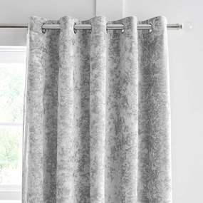 Szürke bársony függöny szett 2 db-os 229x229 cm Crushed Velvet – Catherine Lansfield