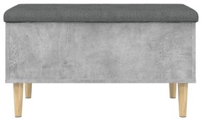 betonszürke szerelt fa tárolópad 82x42x46 cm